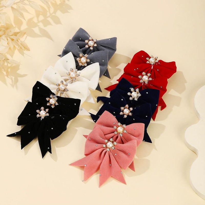 12PCS Velvet Hair Bows Hair Ribbon Clips, Big Clips Ha-ir Accessories for Women Girls Toddlers Kids Christmas Hairs Accessories - Image 4